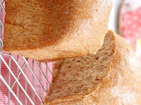 【糖質制限】香ばしい♪石臼挽き100％ブラン食パン